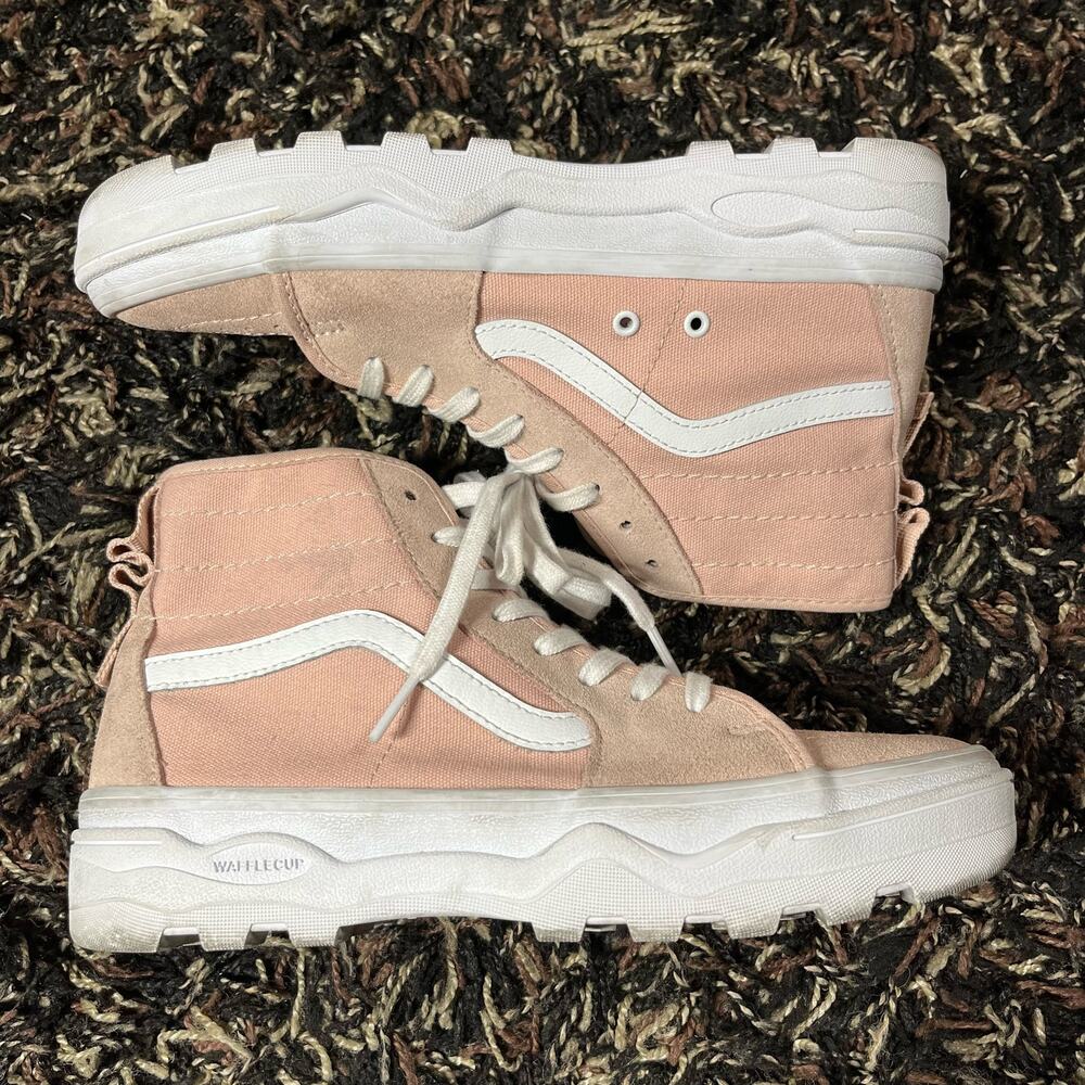 VANS SK8-Hi High Top Sneakers Women’s Size 9‎ Dust Rose Canvas Suede  No Box